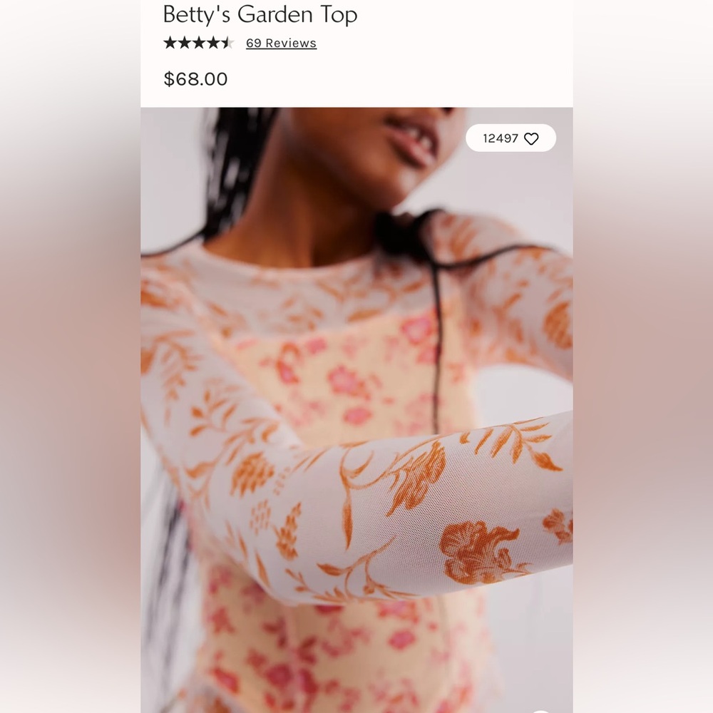 Free People Betty's Garden Top